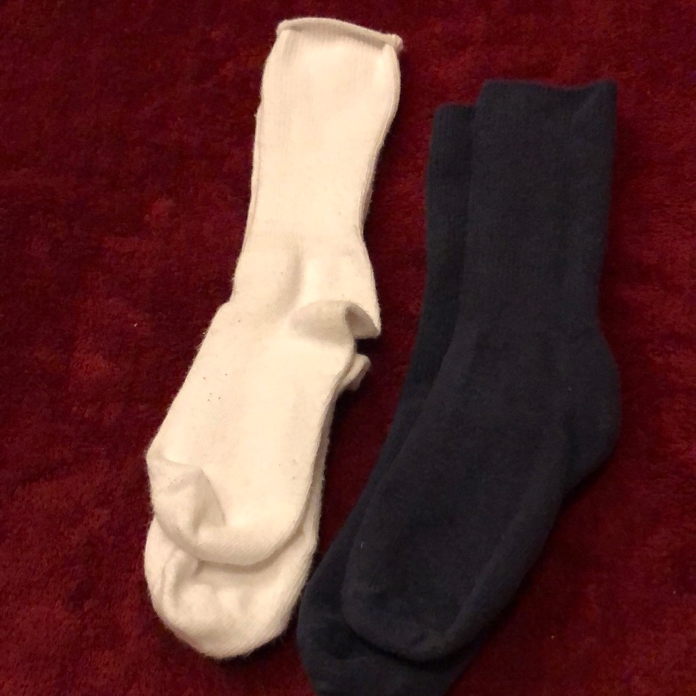 Two pair of 4T Boys Dress socks (white and navy blue)